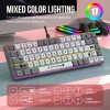 BAJEAL BJ68 68 Keys RGB Colors Keycaps Gaming Wired Mechanical Keyboard