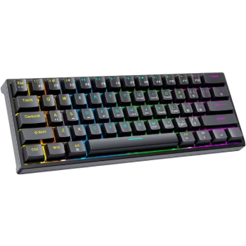 BAJEAL K101 61 Keys RGB Colors Keycaps Gaming Wired Mechanical Keyboard